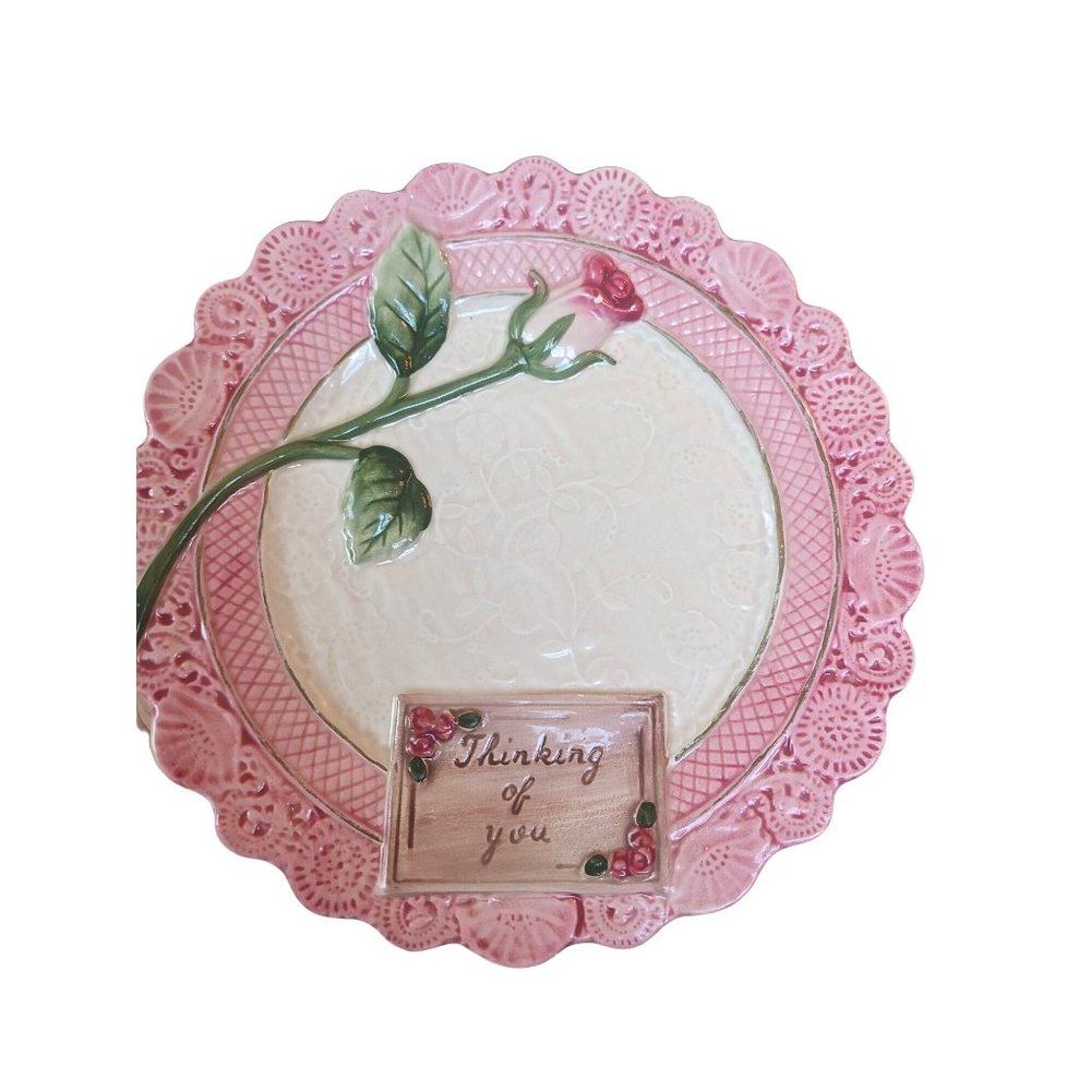 FITZ AND FLOYD VINTAGE THINKING OF YOU DECORATIVE PLATE 1994 MOTHERS DAY